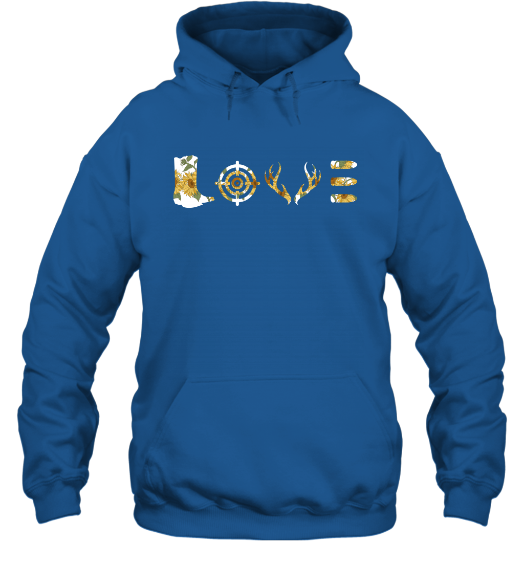 Hunting Girls Sunflower Shirt Hoodie Hoodie Royal