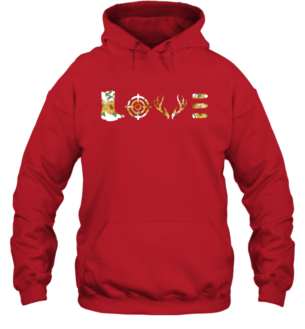 Hunting Girls Sunflower Shirt Hoodie Hoodie Red