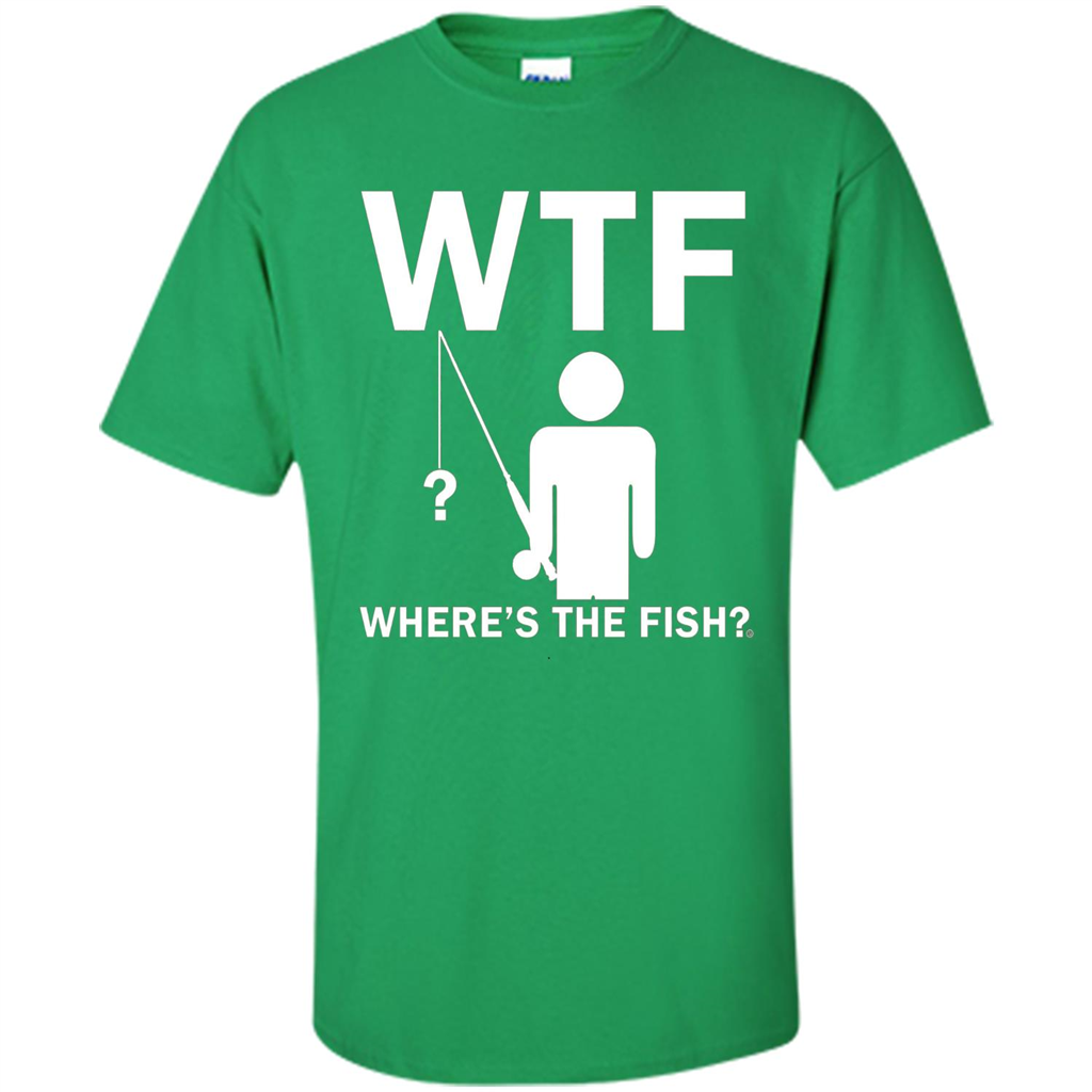 Fishing T-shirt Where's The Fish Irish Green