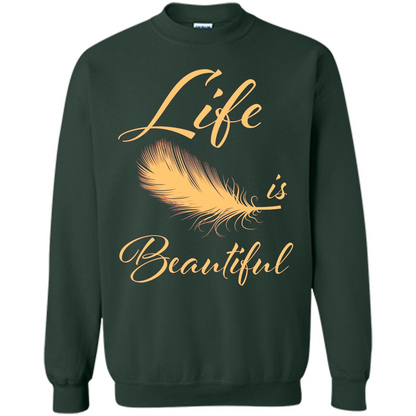 Beautiful Life Wing T-shirt Life Is Beautiful Forest Green