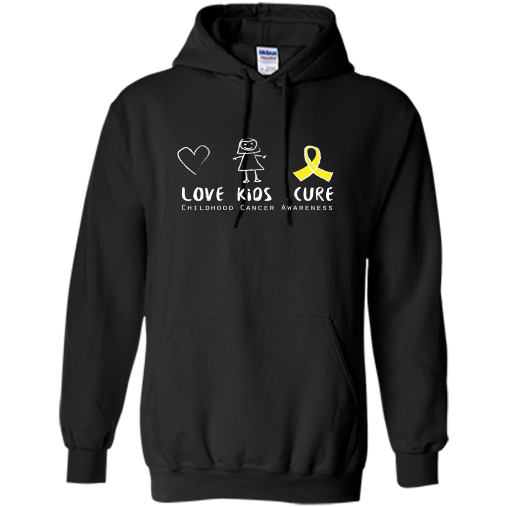 Love Kids Cure Childhood Cancer Awareness T-shirt Black