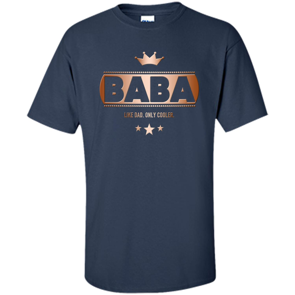 Fathers T-shirt Baba Like Dad Only Cooler Navy