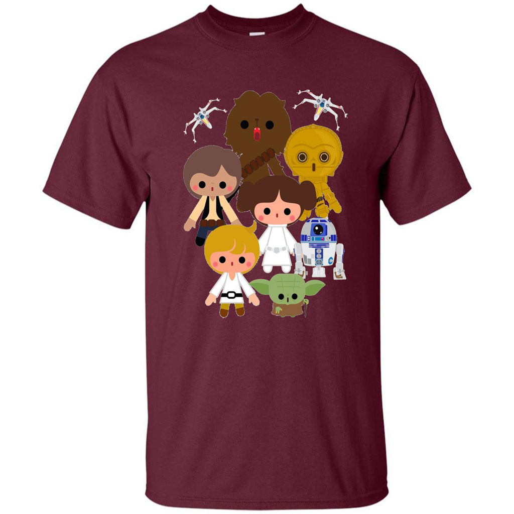 Movies T-shirt Cute Kawaii Style Heroes Premium Graphic T-Shirt Maroon