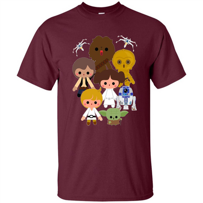 Movies T-shirt Cute Kawaii Style Heroes Premium Graphic T-Shirt Maroon