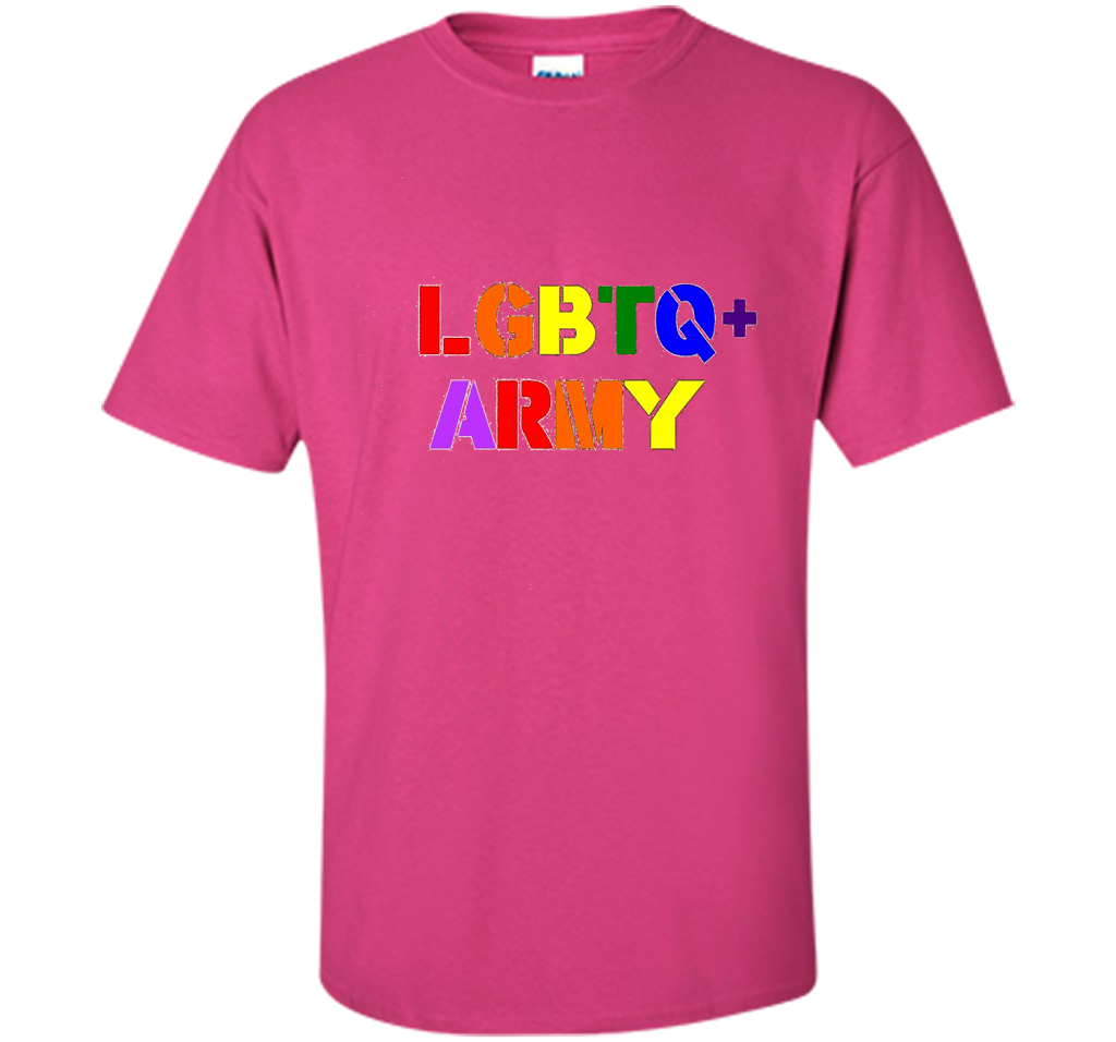 LGBTQ+ Army T-Shirt cool shirt Heliconia