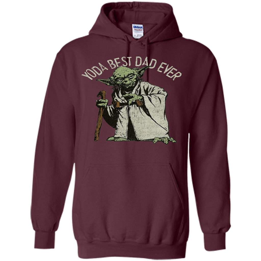 Fathers Day T-shirt Yoda Best Dad Ever Maroon