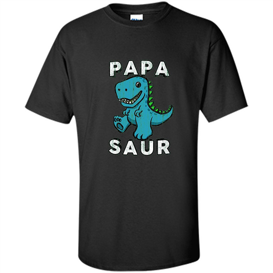 Fathers Day T-shirtt Papa Saur Black