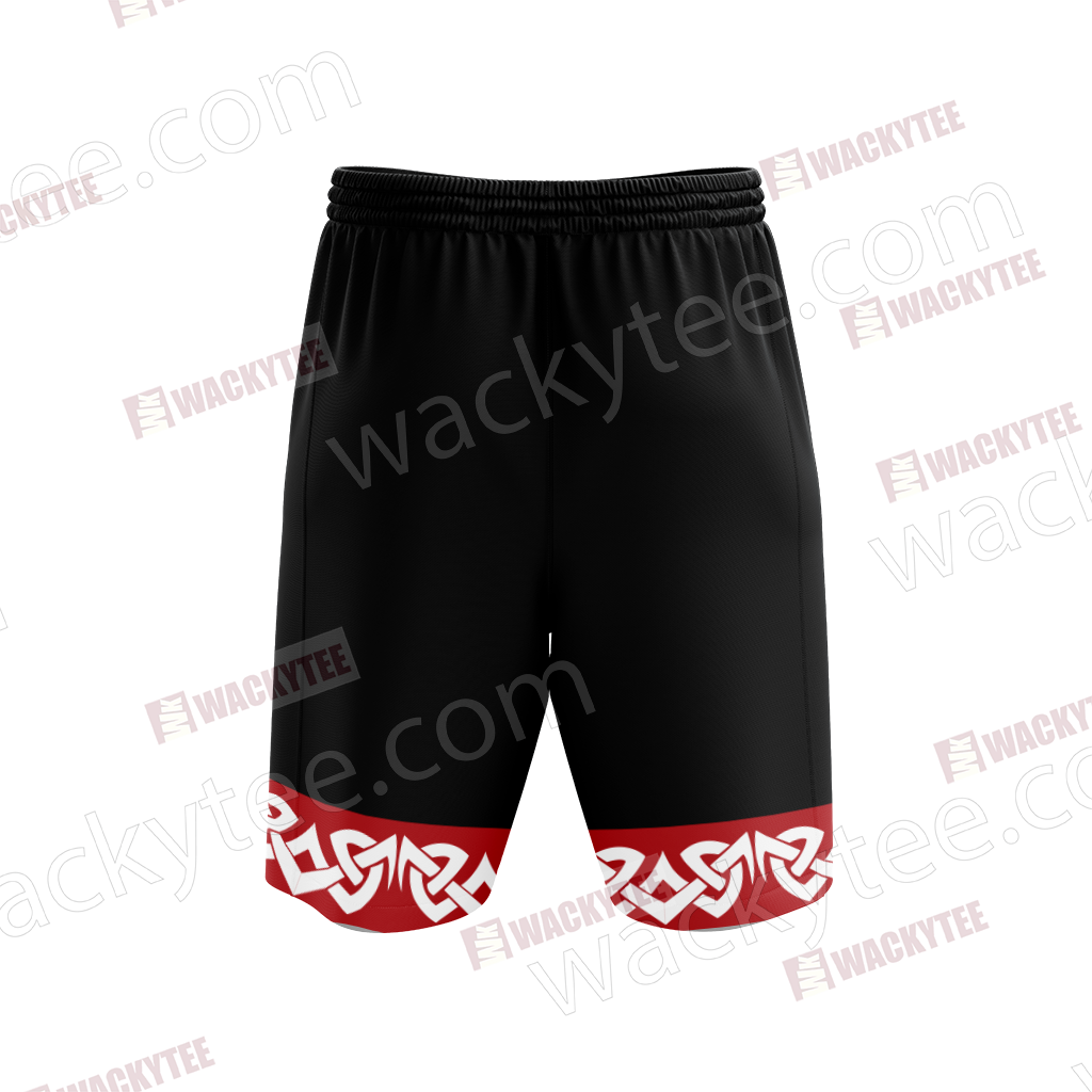 Naruto Akatsuki Symbol 3D Beach Shorts