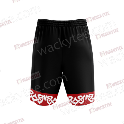 Naruto Akatsuki Symbol 3D Beach Shorts