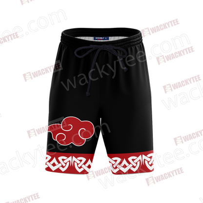 Naruto Akatsuki Symbol 3D Beach Shorts