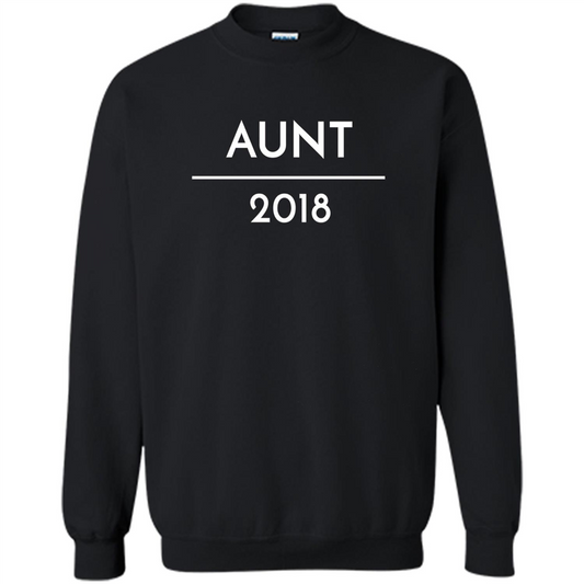 Pregnancy Announcement T-shirt Aunt 2018 T-shirt Black