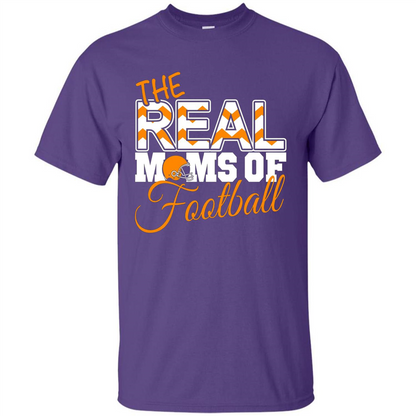 Real Moms of Football T-shirt Orange Football Mom T-Shirt Purple