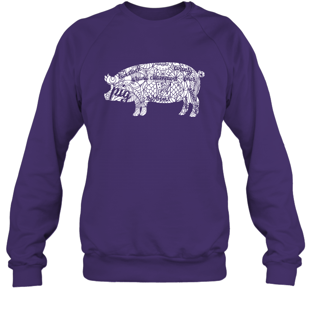 Pig Grand Champion Shirt Sweatshirt Sweatshirt Purple
