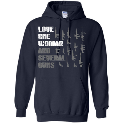 Gun T-shirt Love One Woman And Several Guns T-shirt Navy