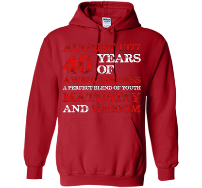 Vintage Limited August 1977 Edition - 40th Birthday Gift shirt Red