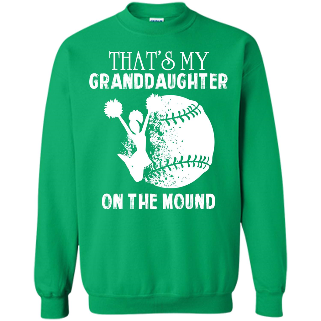 Baseball T-shirt That’s My Granddaughter On The Mound Irish Green