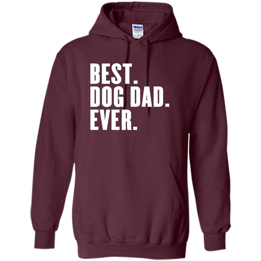Funny Best Dog Dad Ever T-Shirt Maroon