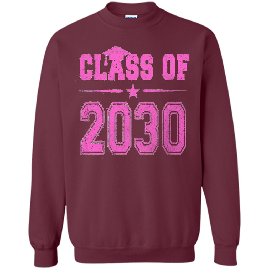 Class of 2030 Pink Girls T-shirt Maroon
