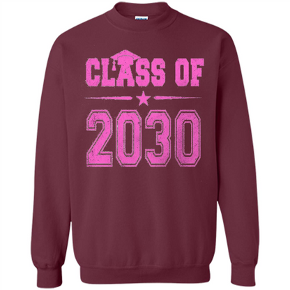 Class of 2030 Pink Girls T-shirt Maroon