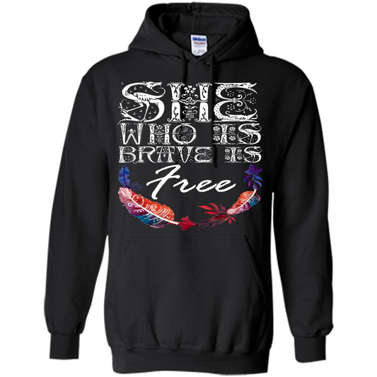 She Is Brave Is Free T-shirt Black
