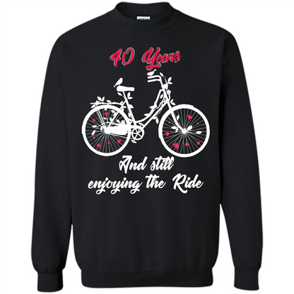 Anniversary T-shirt 40 Years And Still Enjoying The Ride Black