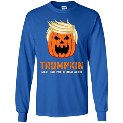 Halloween Trumpkin Funny T-Shirt Make Halloween Great Again Royal