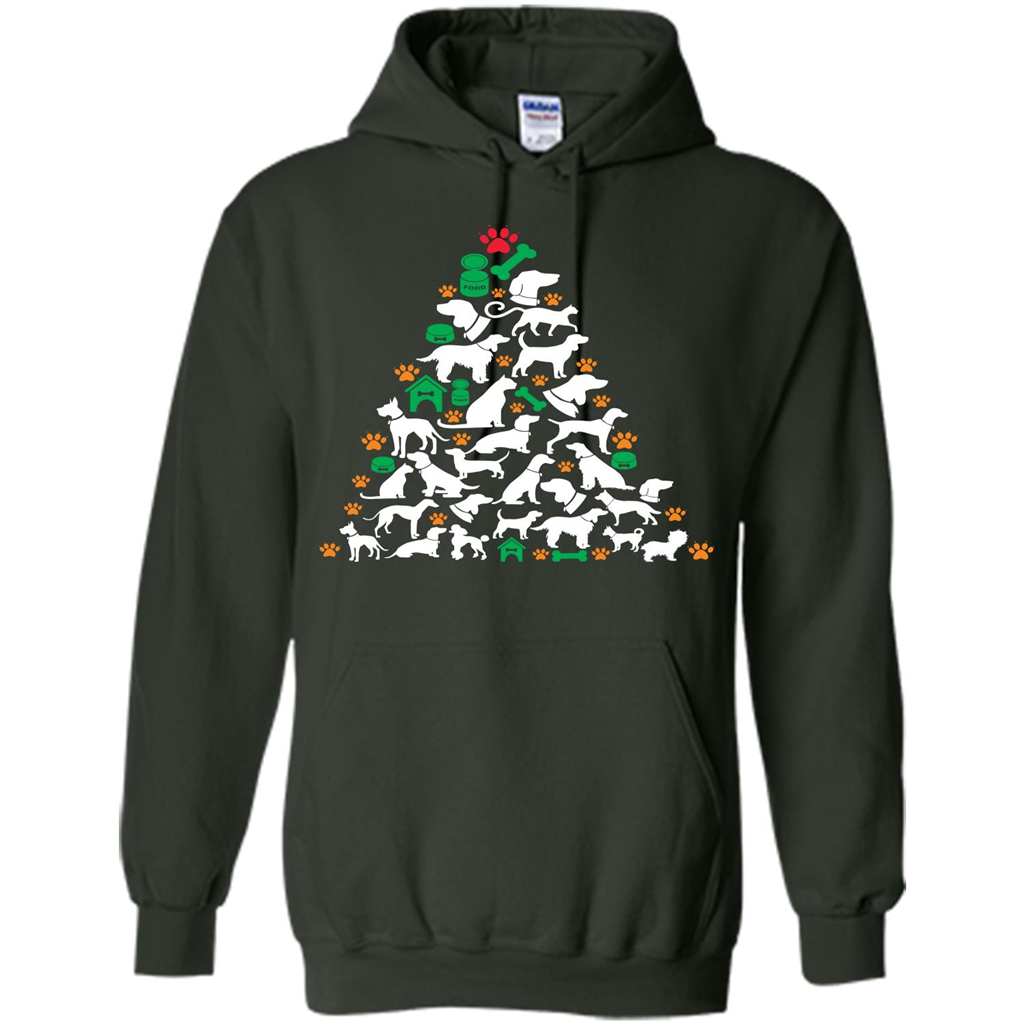 Christmas T-shirt Dog Lover Person Christmas Tree T-shirt