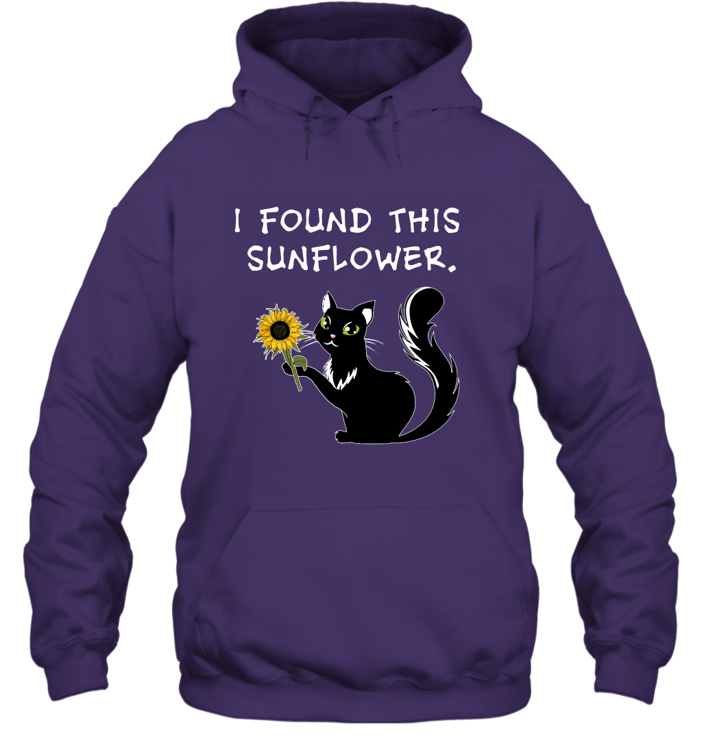 I Found This Sunflower Cat Shirt Hoodie Hoodie Purple