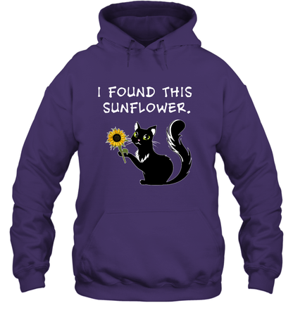 I Found This Sunflower Cat Shirt Hoodie Hoodie Purple