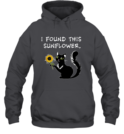 I Found This Sunflower Cat Shirt Hoodie Hoodie Dark Heather