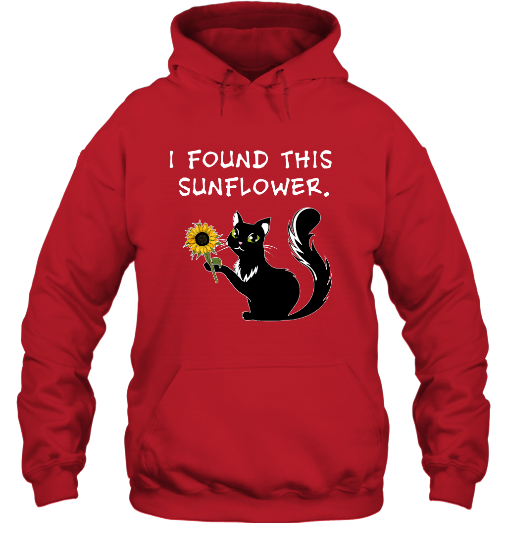 I Found This Sunflower Cat Shirt Hoodie Hoodie Red