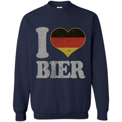 Oktoberfest T Shirt Germany Drinking Beer I Love Bier T-shirt Navy