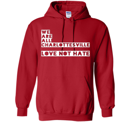 Charlottesville love not hate t-shirt cool shirt Red