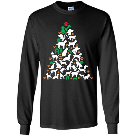 Christmas T-shirt Dog Lover Person Christmas Tree T-shirt Orange