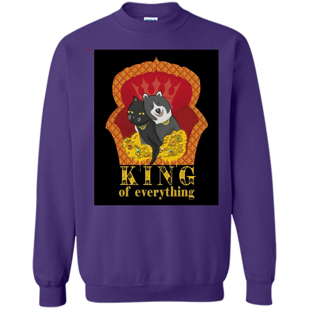 Cats And Dogs Lovers T-shirt King Of Everything Orange