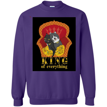 Cats And Dogs Lovers T-shirt King Of Everything Orange