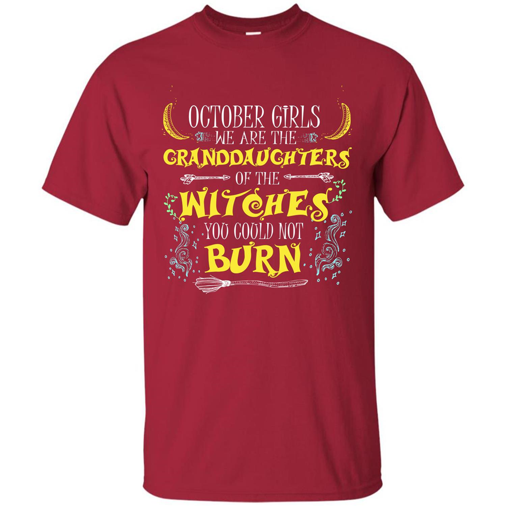 Halloween T-shirt October Girls T-shirt Cardinal