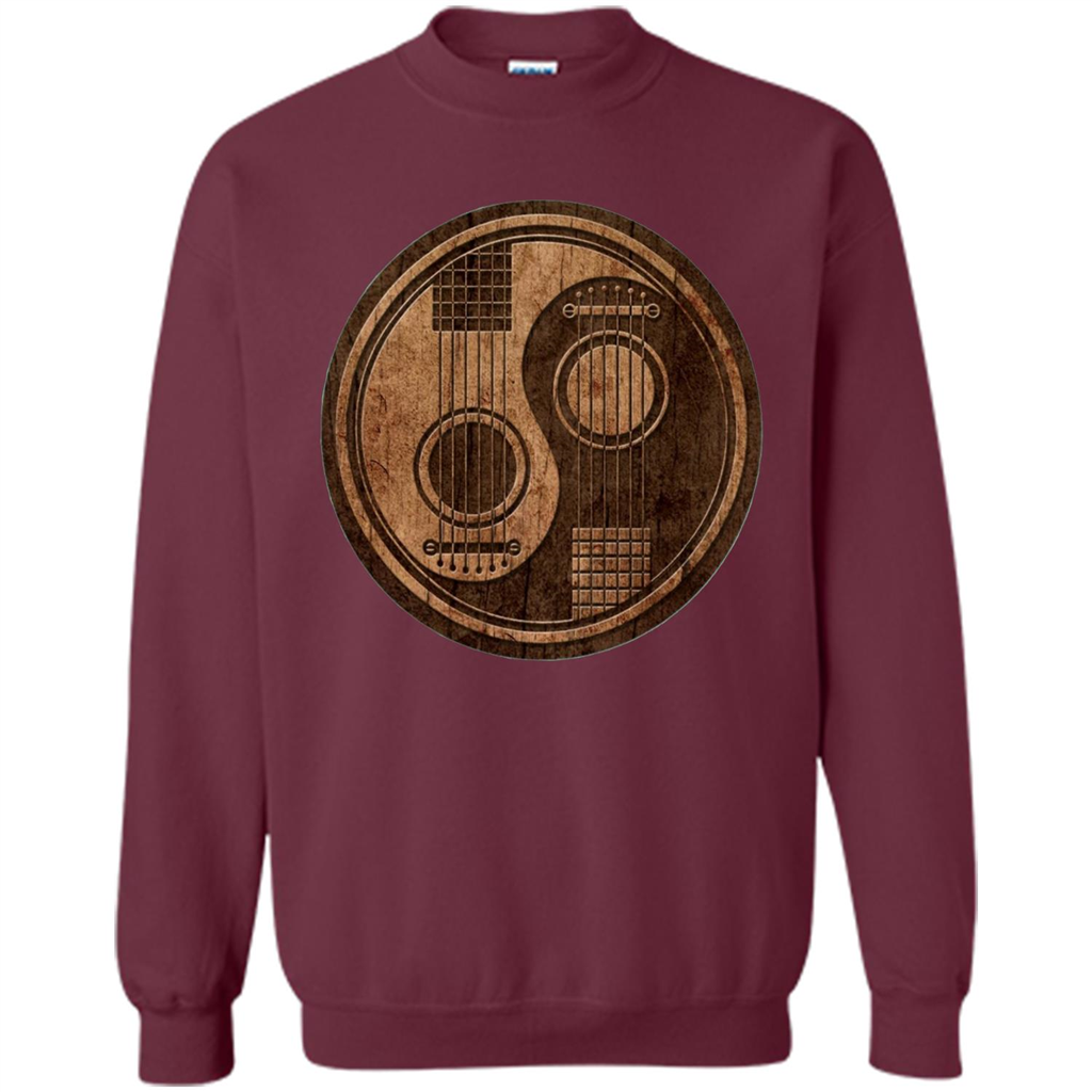 Best gift for Guitar T-shirt Guitar Ying-Yang Gift Maroon