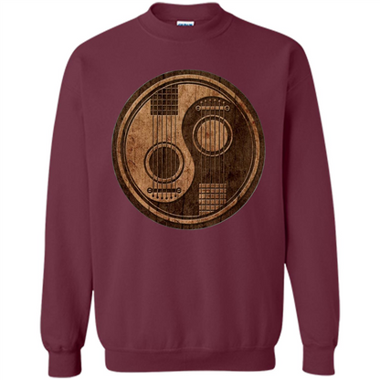 Best gift for Guitar T-shirt Guitar Ying-Yang Gift Maroon