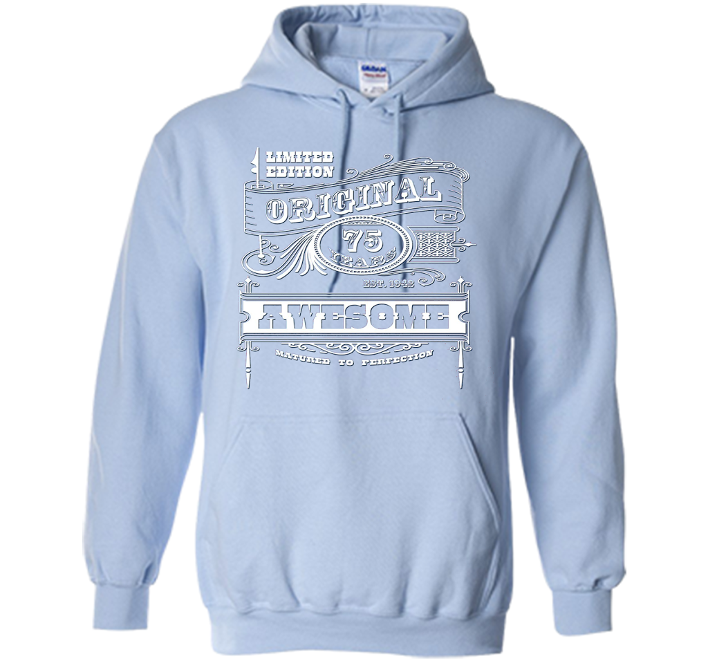 Best 75th Birthday Made in 1942 Awesome T-Shirt Gift Idea shirt Light Blue