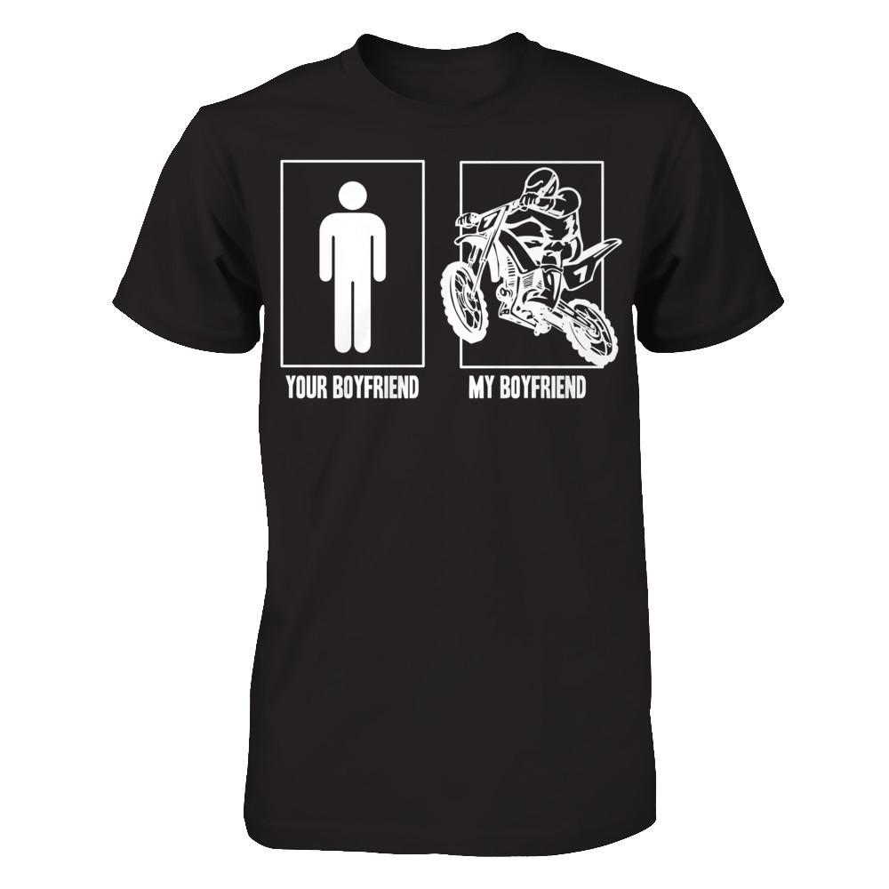 Your Boyfriend- My Boyfriend - Rider Next Level - Unisex Fitted Tee Black