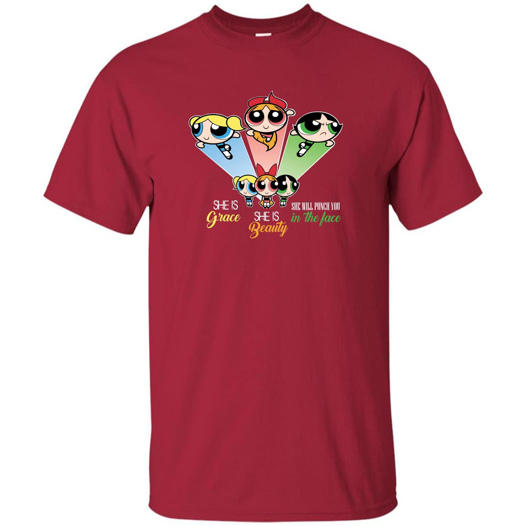 Powerpuff Girls T-shirt She Is Beauty She Is Grace T-shirt Cardinal