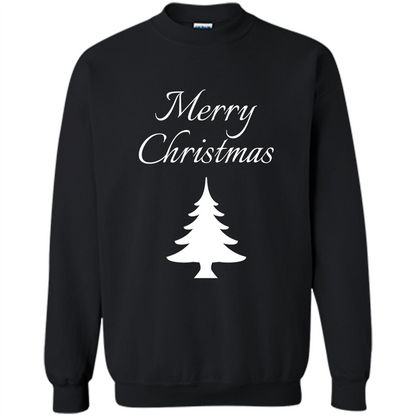 Merry Christmas Xmas Tree T-Shirt Black