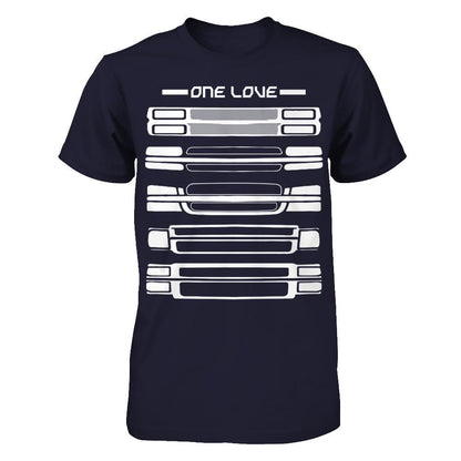 Car - One Love T-shirt Next Level - Unisex Fitted Tee Midnight Navy