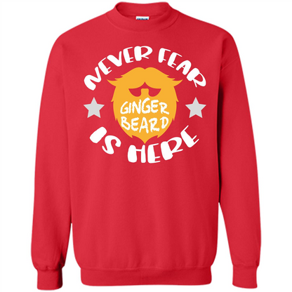 Bearded T-shirt Never Fear Ginger Beard Is Here Red