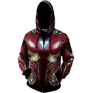 Iron Man Suit (Tony Stark) 3D Zip Up Hoodie