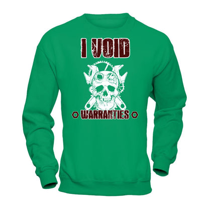 Mechanic - I Void Warranties T-shirt Gildan - Pullover Sweatshirt Irish Green