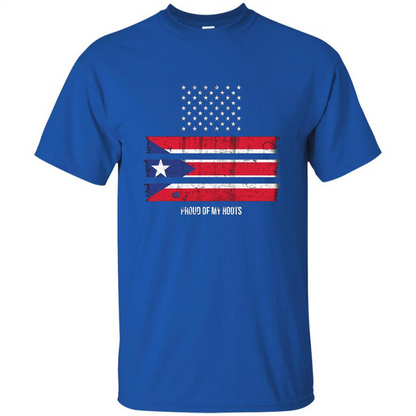 Puerto Rico USA Flag Pride T-Shirt Royal