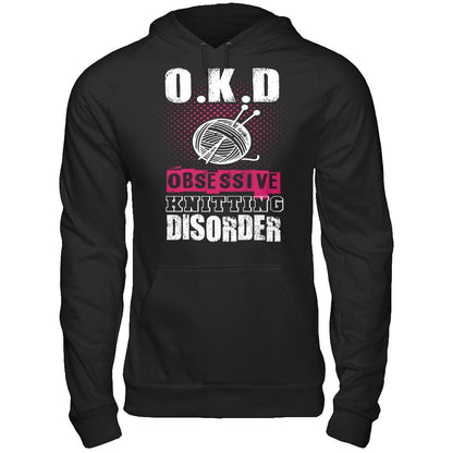 OKD - Obsessive Knitting Disorder Gildan - Pullover Hoodie Black
