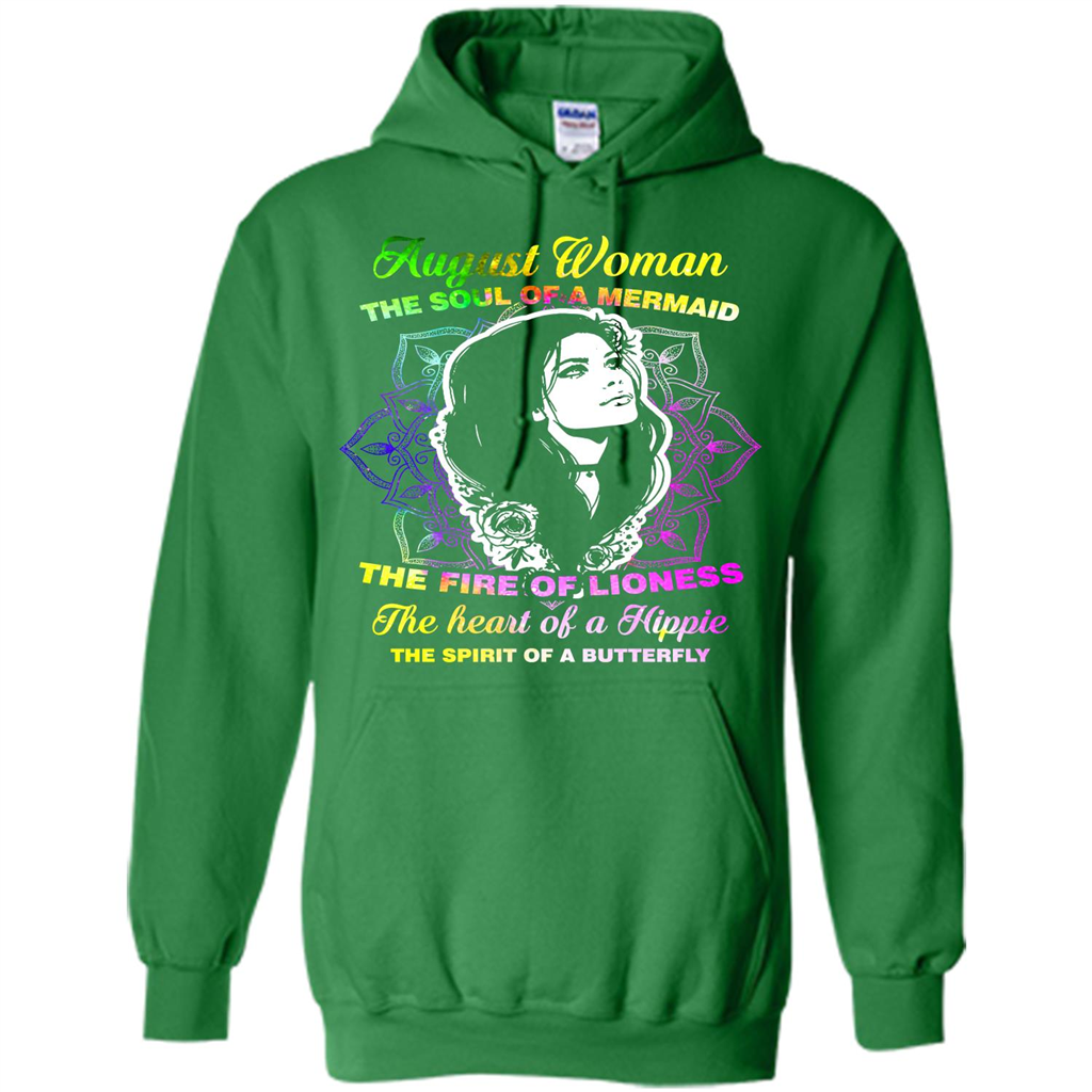August Woman T-shirt The Heart Of A Hippie Irish Green
